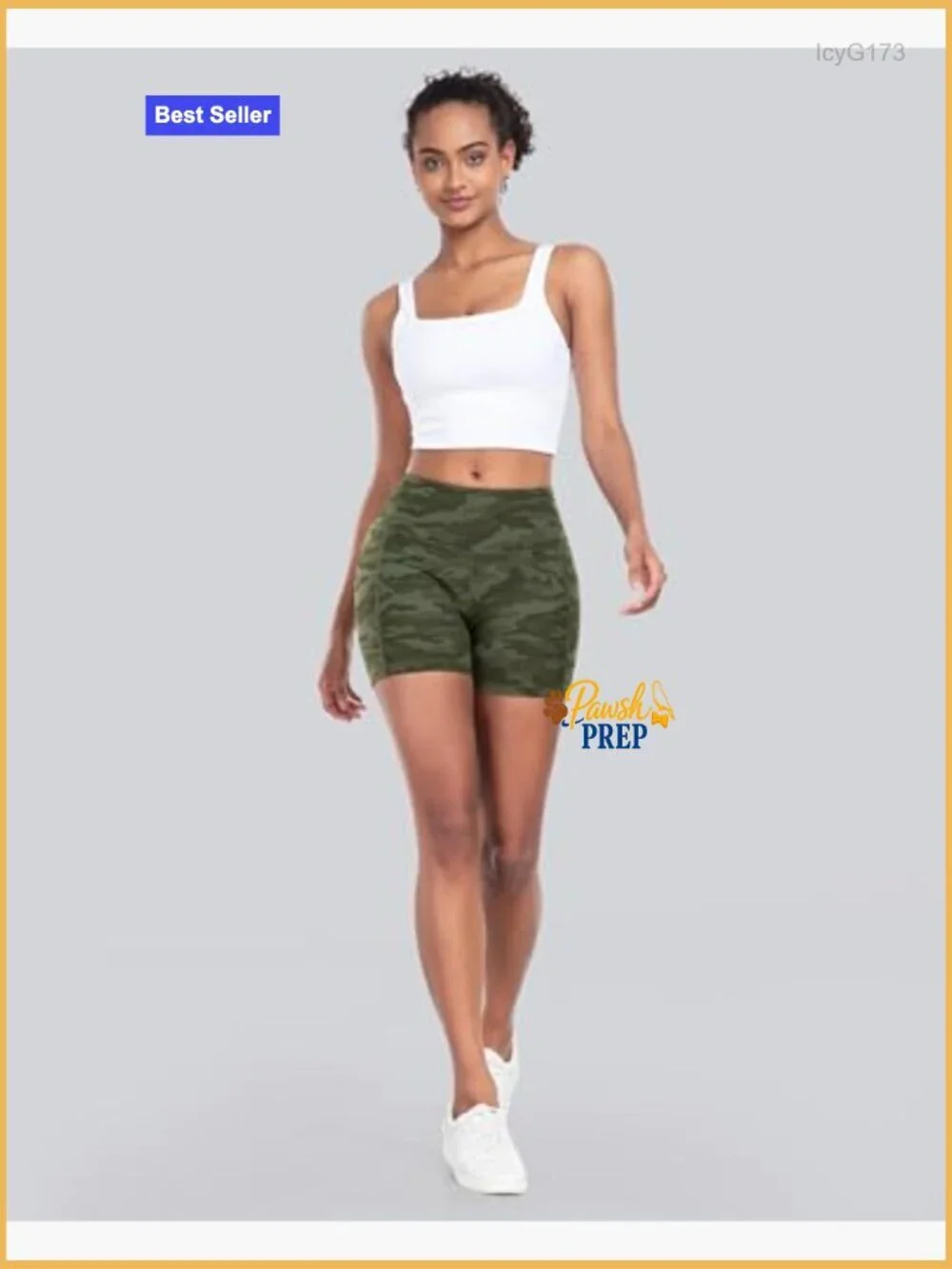 High Waist Biker Yoga Shorts with Pockets 5 Inch Workout Spandex Athletic